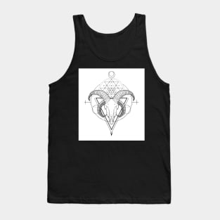 Jacobs Goat Skull Tattoo Design Tank Top